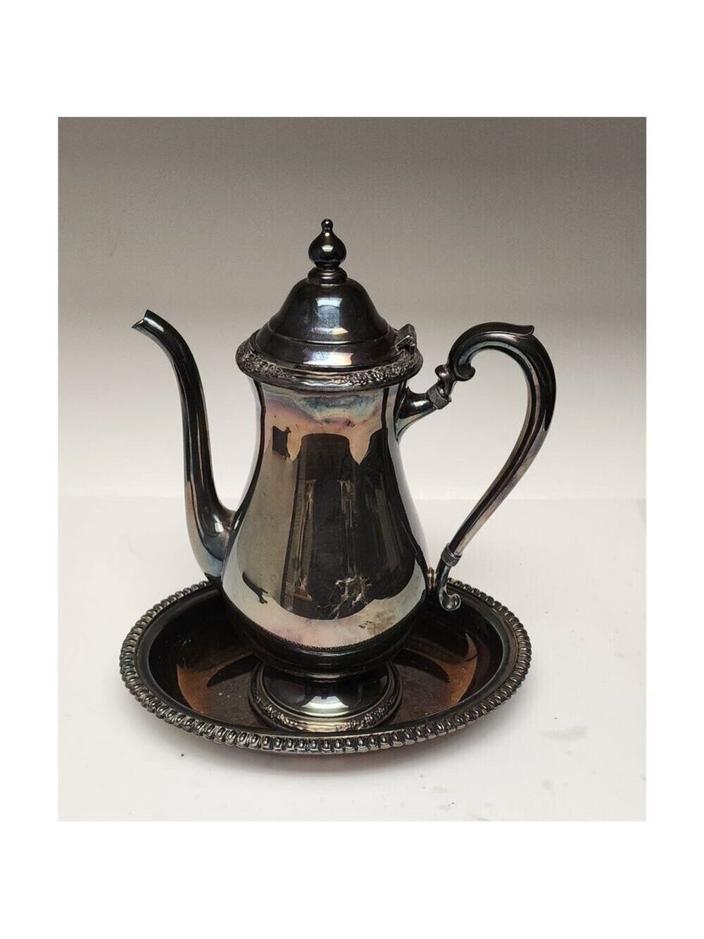 Camille International Silver Company 6001 Silver Plated Teapot with Hinged Lid